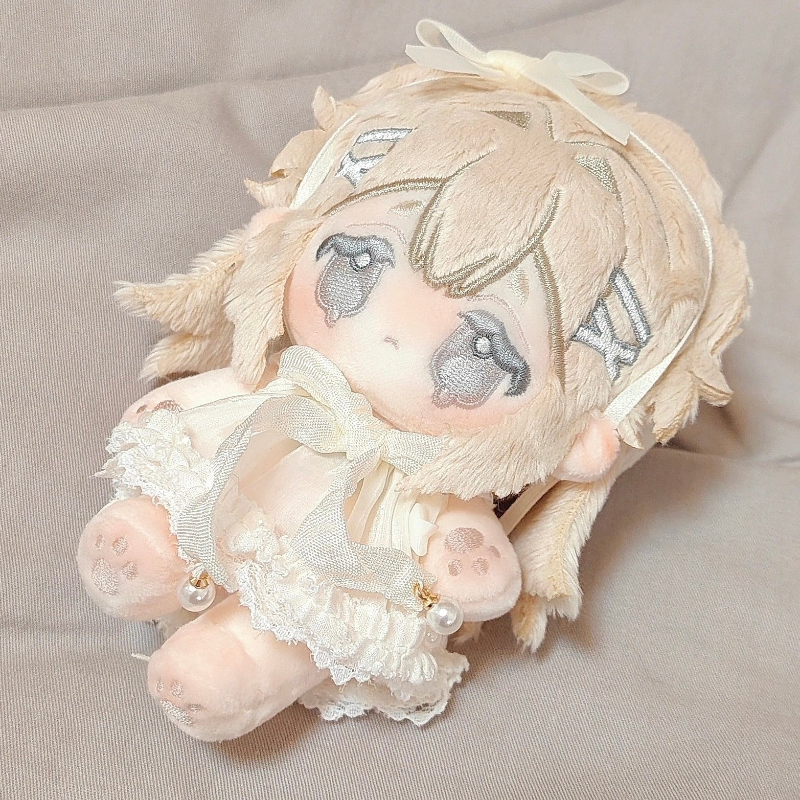 ✿JPGO二次入金✿山茶 10cm骨あり スケルトン刺繍無属性ぬいぐるみ