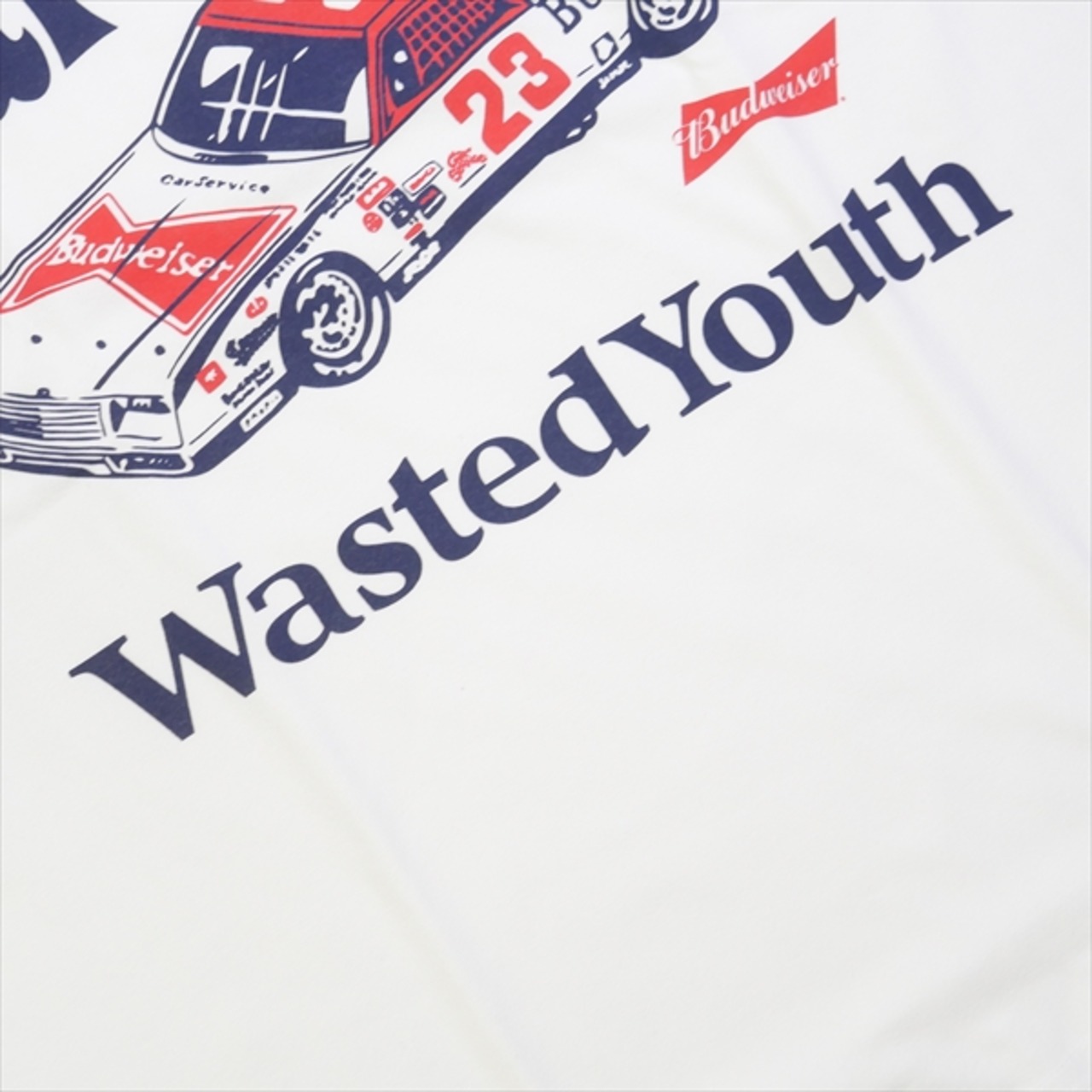 Size【M】 Wasted youth ウェイステッドユース ×CarService Budweiser 