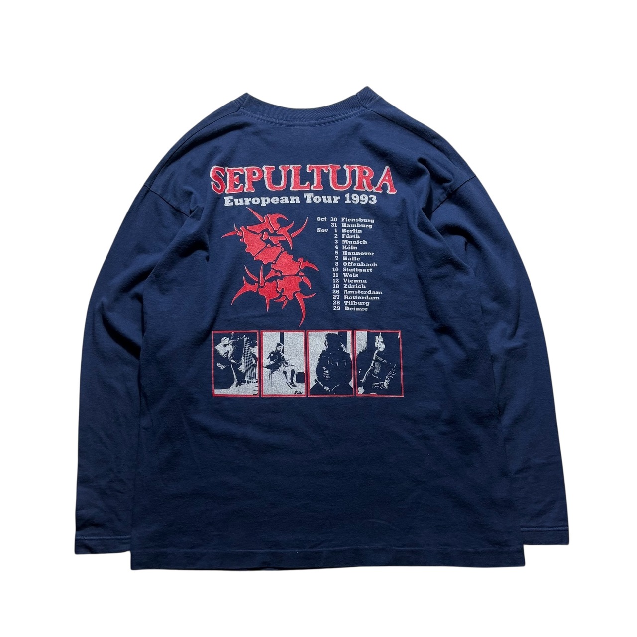vintage 1993’s SEPULTURA long sleeves music tee “Chaos A.D.”