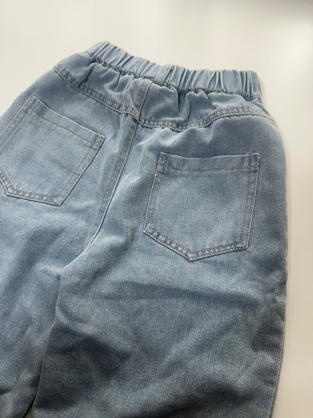[即納blue100cm][取り寄せ]denim wide pants
