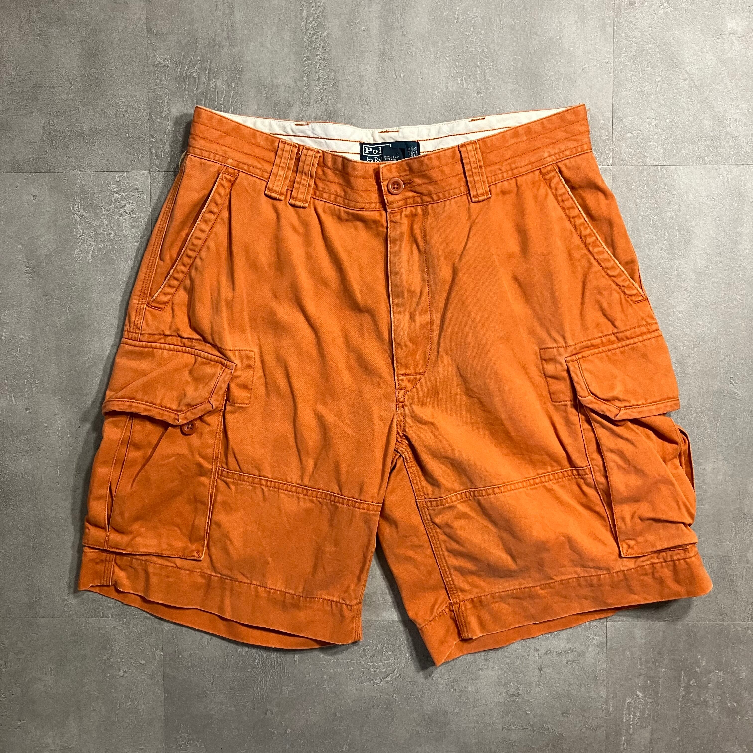 《実寸w35》POLO Ralph Lauren ポロラルフローレン カーゴショーツ オレンジ No.3631