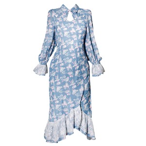 French retro lace China dress with