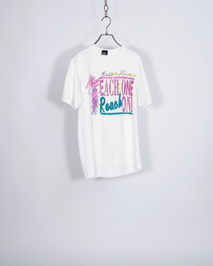 90's White Print T-Shirt