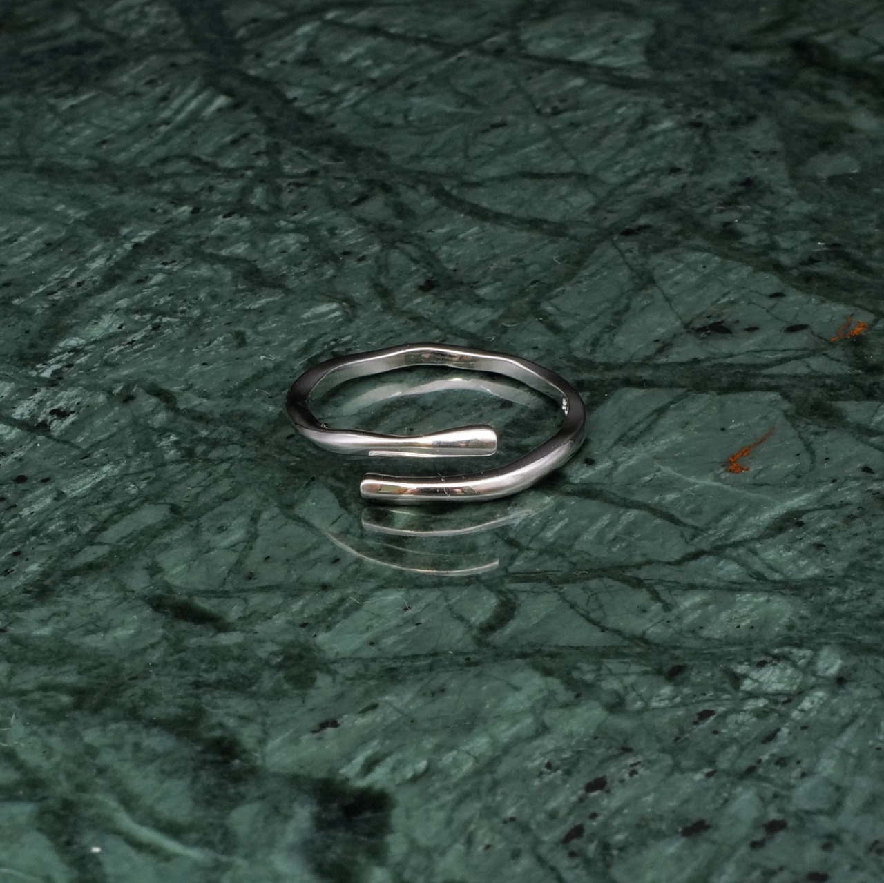 S925 IRREGULAR OPEN RING SILVER