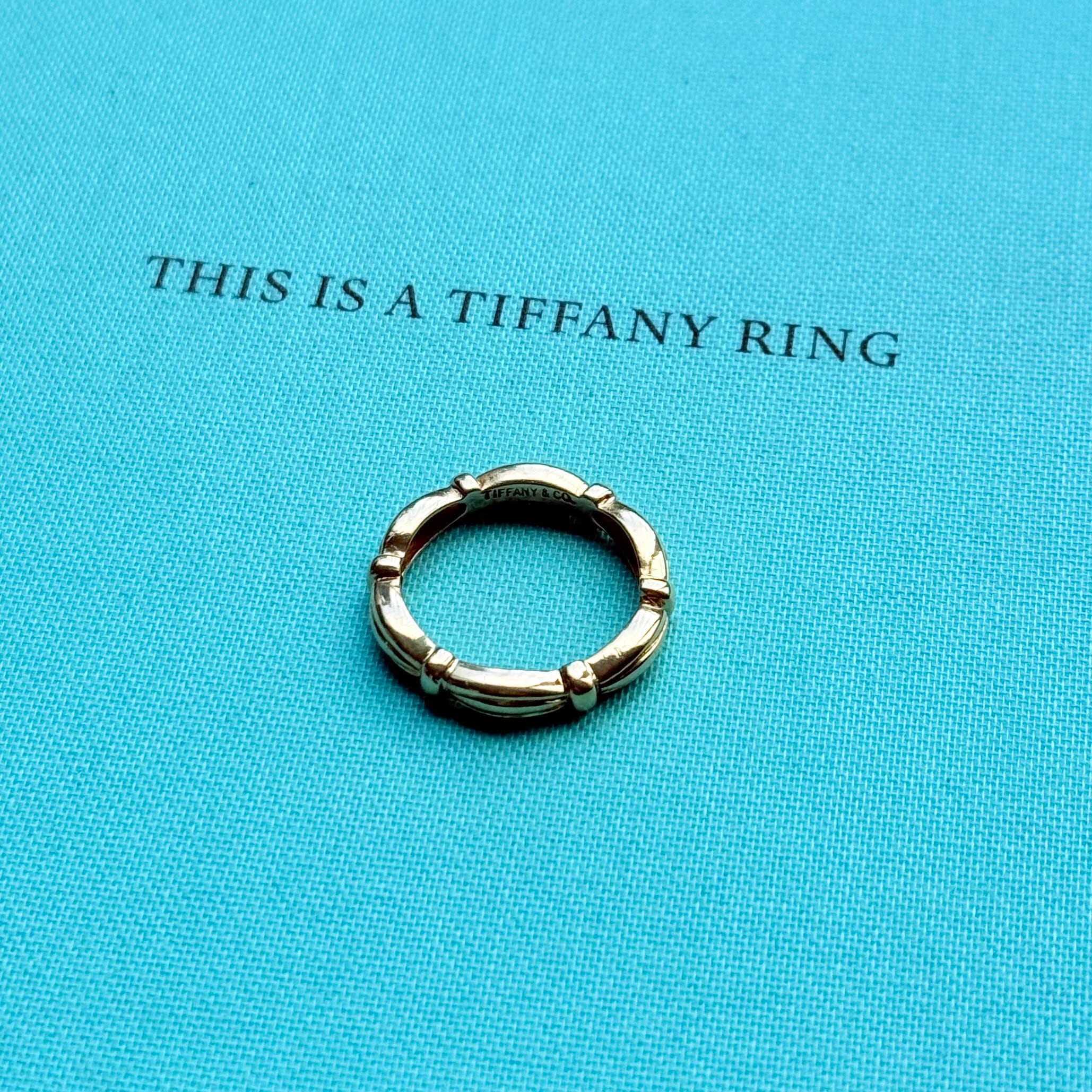 vintage tiffany ヴィンテージティファニーsignature ring 18k gold 13