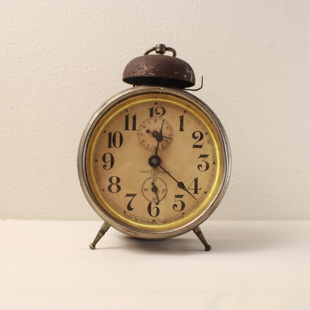 【動作確認済】 へそ型 精工舎（現セイコー） ゼンマイ式目覚まし時計（昭和初期）