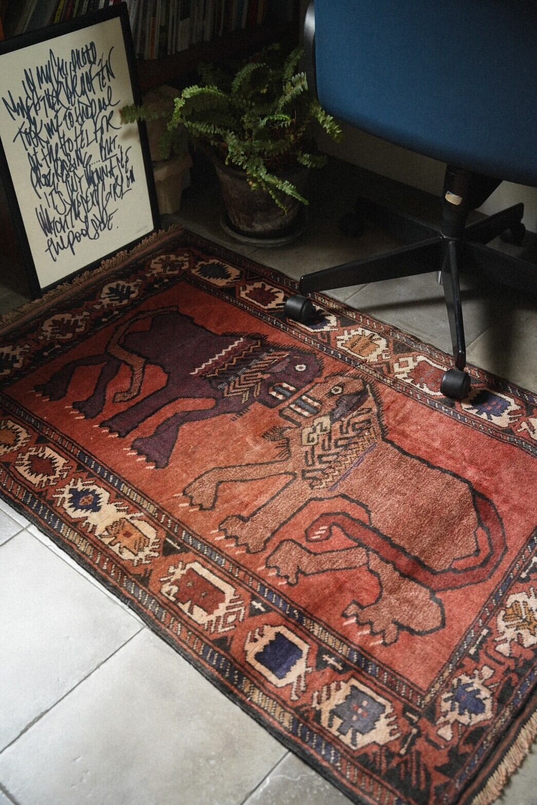 1291-Vintage Taimani rug