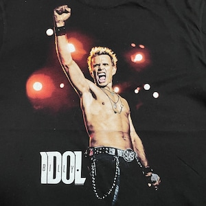 【Ten】MUSIC TEE ビリーアイドル BILLY IDOL フォトプリント ロゴ Tシャツ ロックt 音楽系 ミュージックt US古着