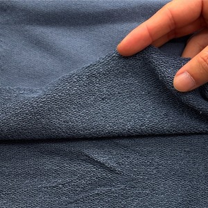 ★TC540◆2m◆綿100%裏毛ニット生地◆くすみブルー系