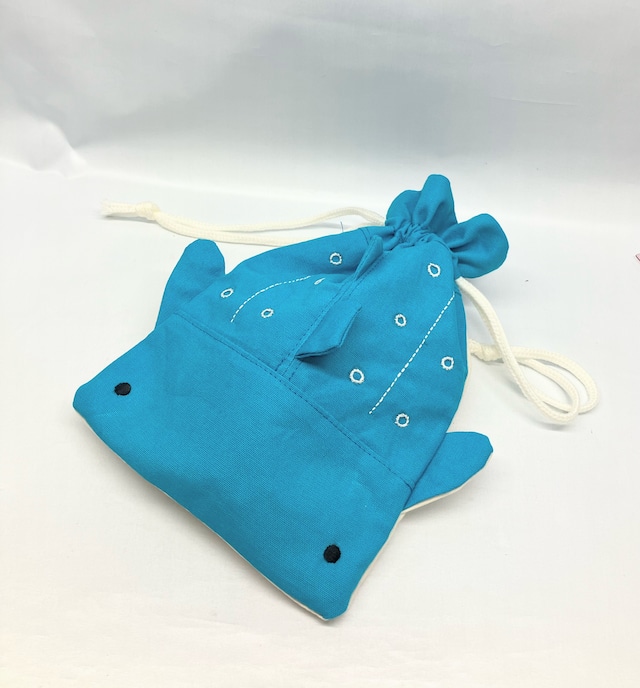 ジンベエザメ　巾着袋　給食袋｜とりさん工房ーかわいいハンドメイドポーチ