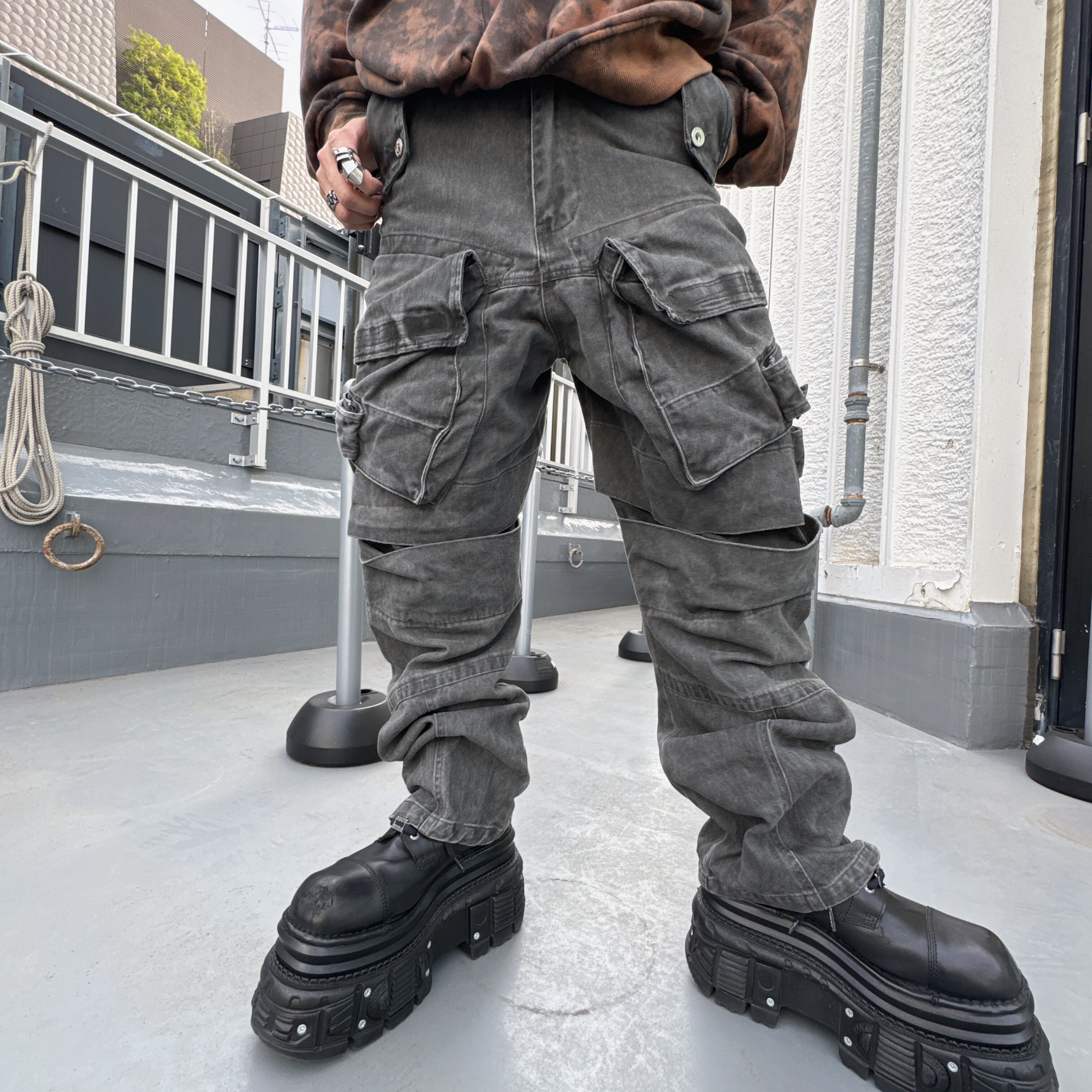 ミリタリーカーゴパンツ グランジ ストリート サブスト サブカル