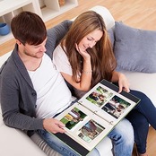 AIOR アルバム フォトアルバム 貼るタイプ フリー台紙 麻縄飾り バインダー式 写真アルバム 30枚/60ページ 手作りフォトブック 粘着式 写真収納 ファイル フィルム 家庭用 子供用 記念日 結婚式 誕生日 プレゼント グリーン