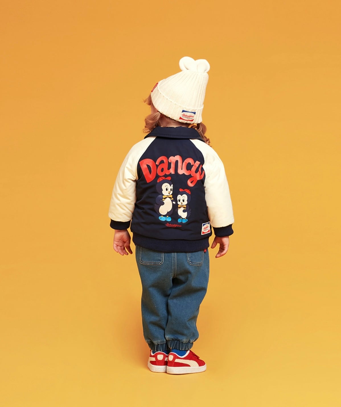 BEBE DE PINO] Dancy penguin baby reversible padding jumper 正規品