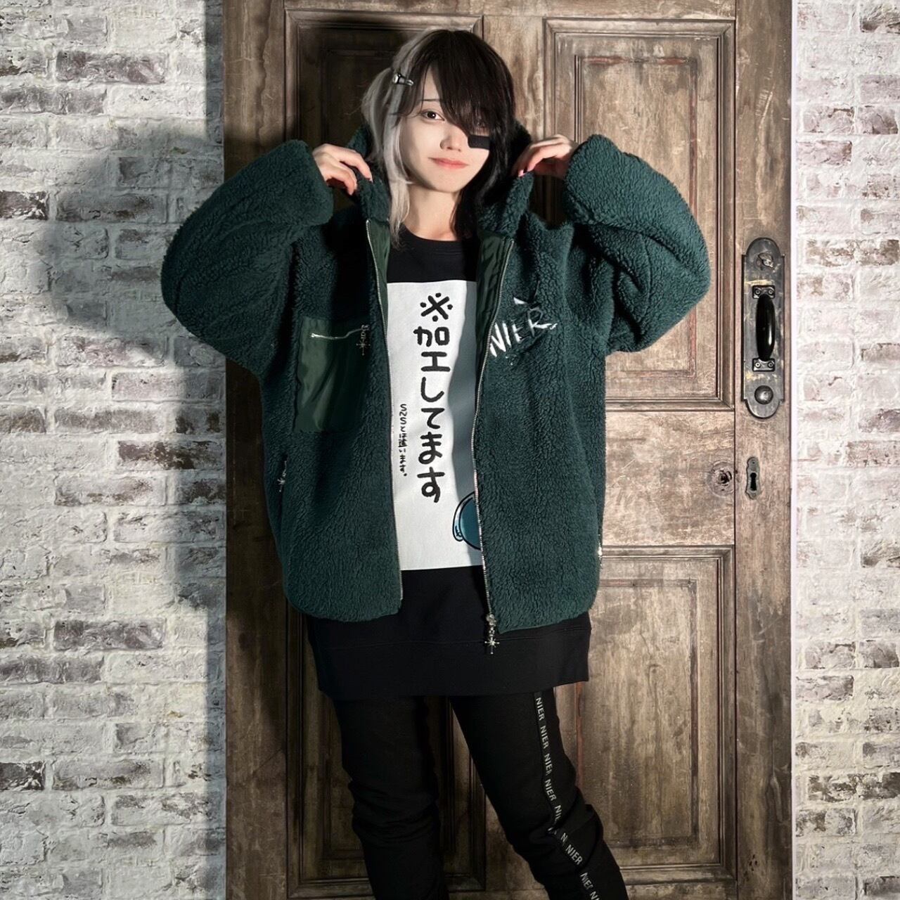 NIER CLOTHING ふわもこ ボア ZIP アウター