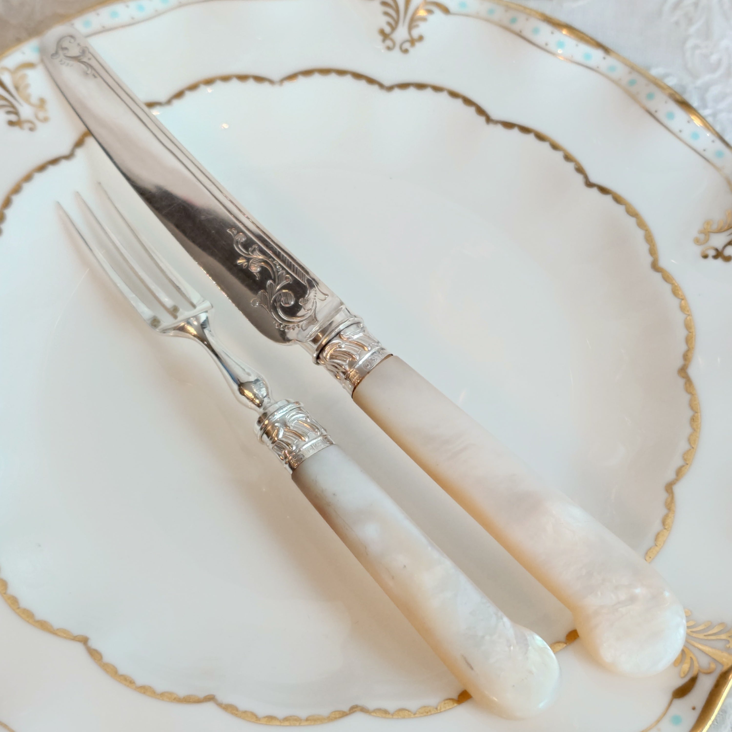 も*ん様 300円スタート❗️ヴィンテージ‼️ マザーオブパール製カトラリーセッ マザーオブパール | アンティークショップ リベルテ