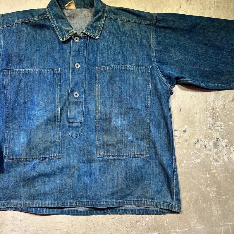 VINTAGE US ARMY DENIM PULLOVER JACKET