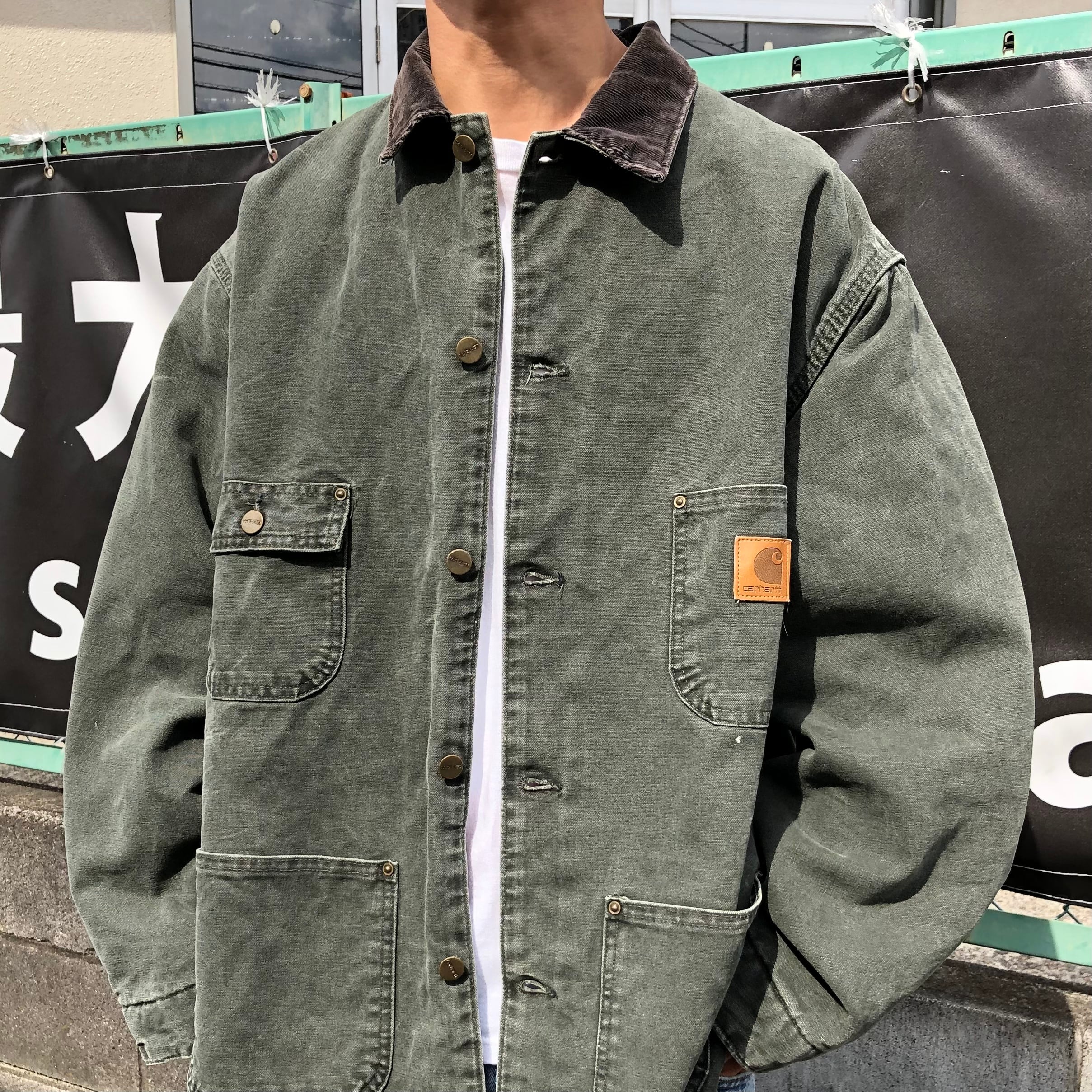 carhart カバーオール USA製 チョアコート ダックジャケット 企業