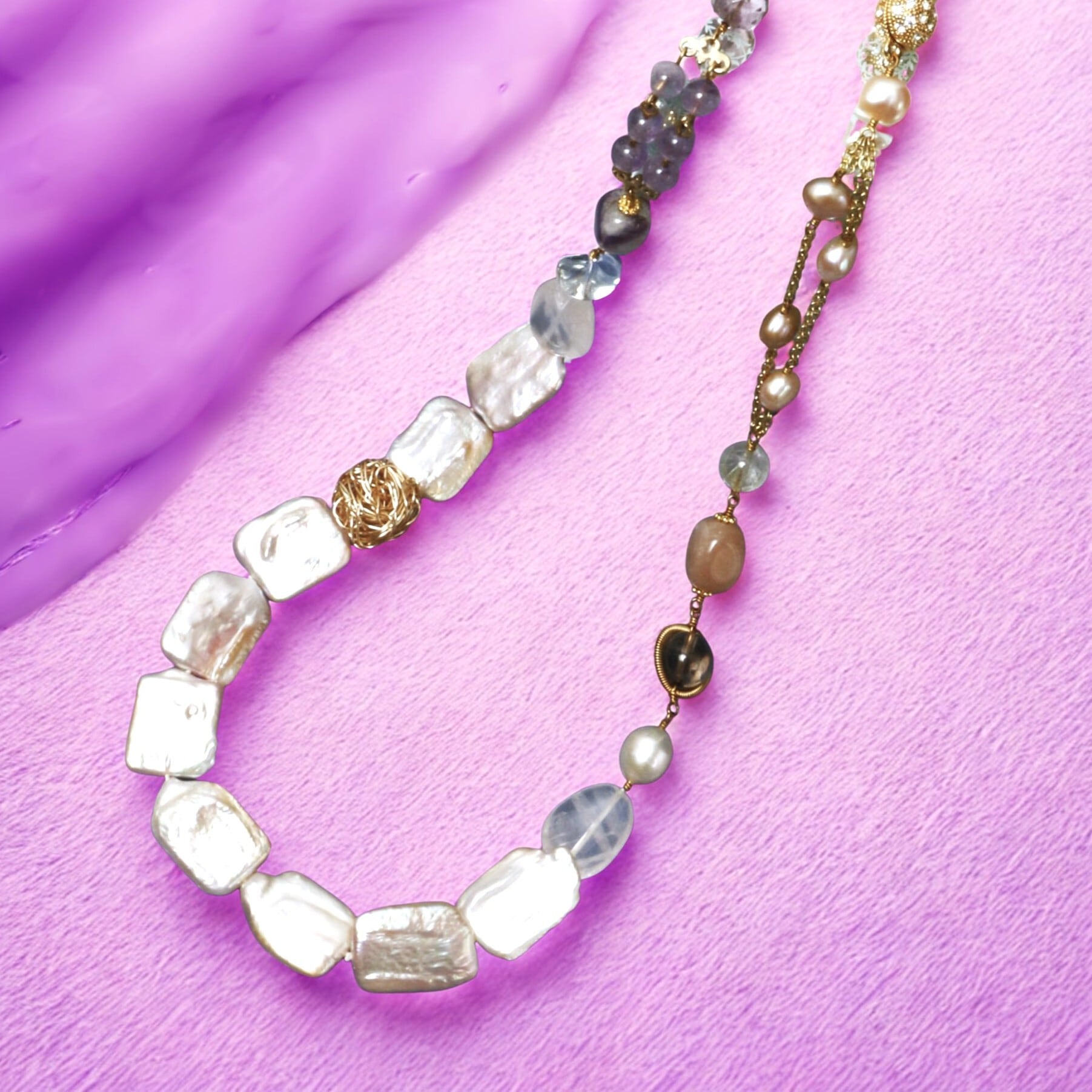 天然石のジュエリー ~黎明~ オールラウンドネックレス