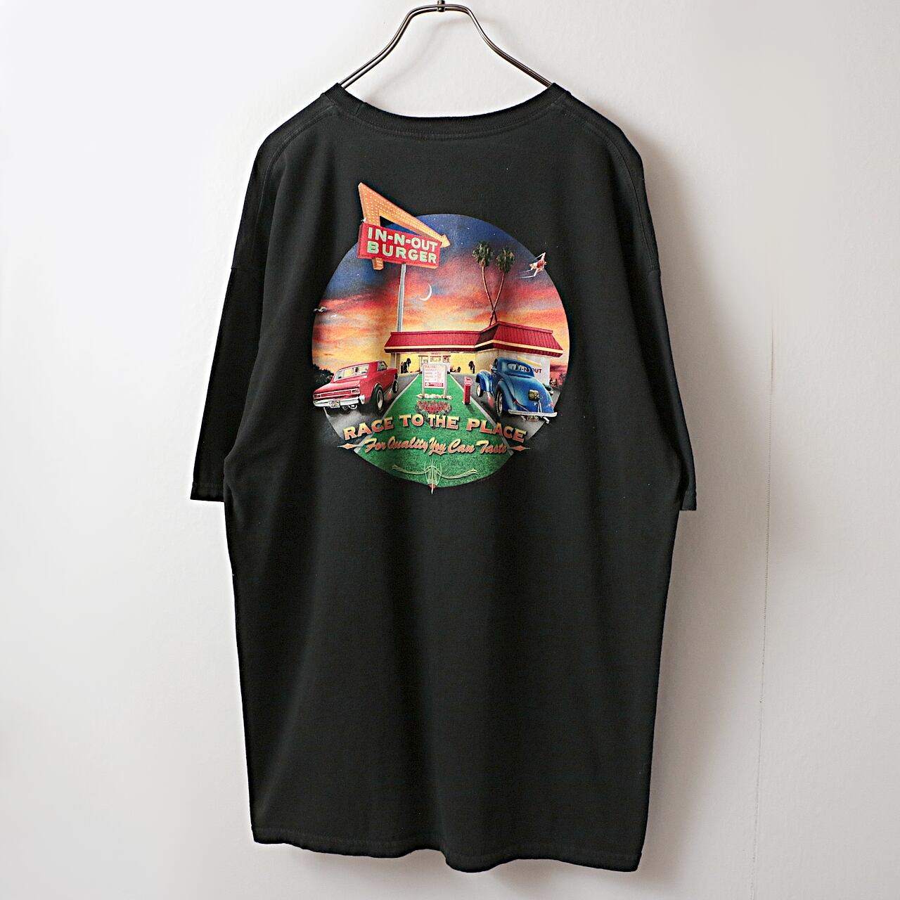 IN-N-OUT BURGER インアンドアウトバーガー "sunset battle " プリント Tシャツ 古着 used