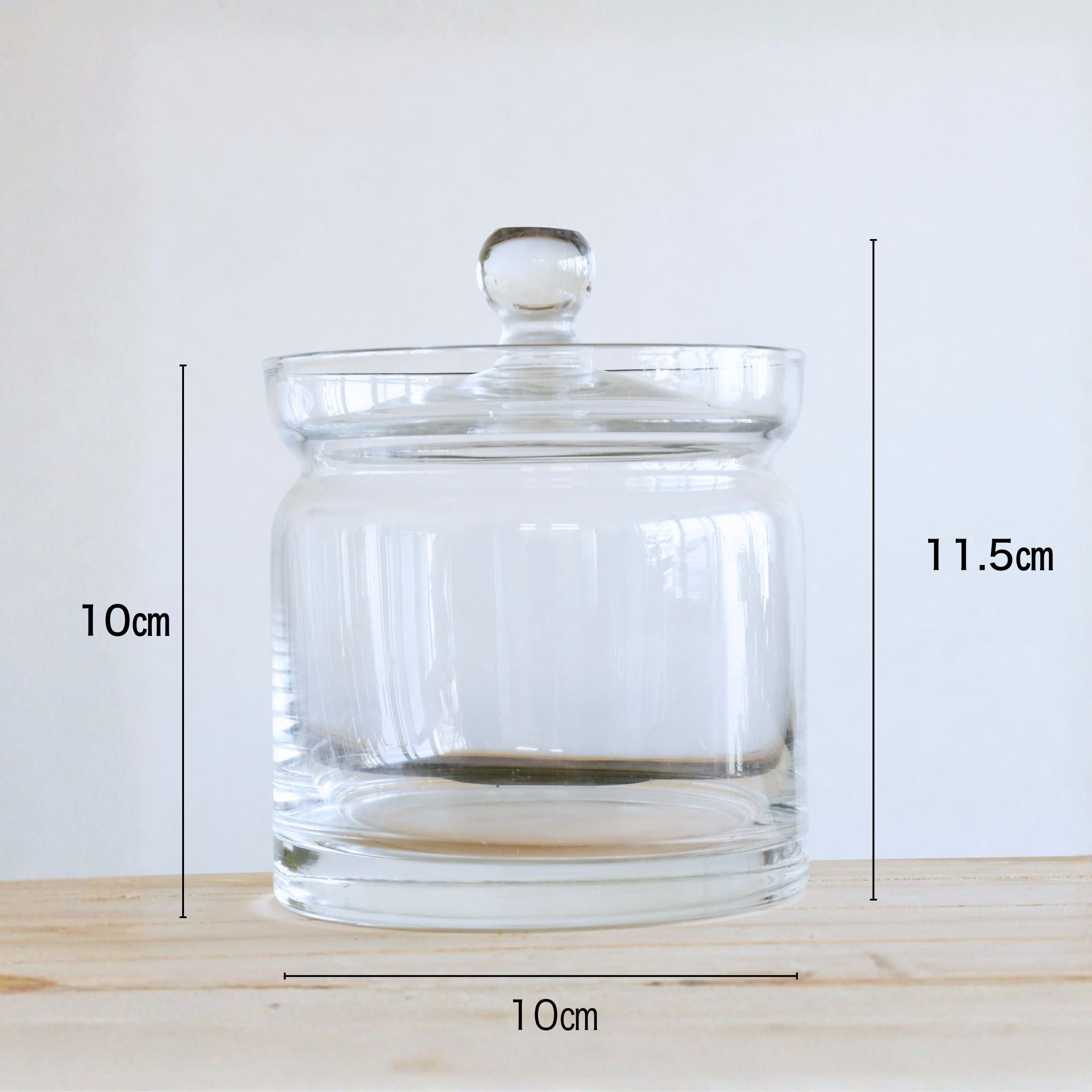ガラス製 キャニスター 容器 ガラス容器】ガラスキャニスターM (直径10㎝ × 高さ10㎝) ◇初心者に