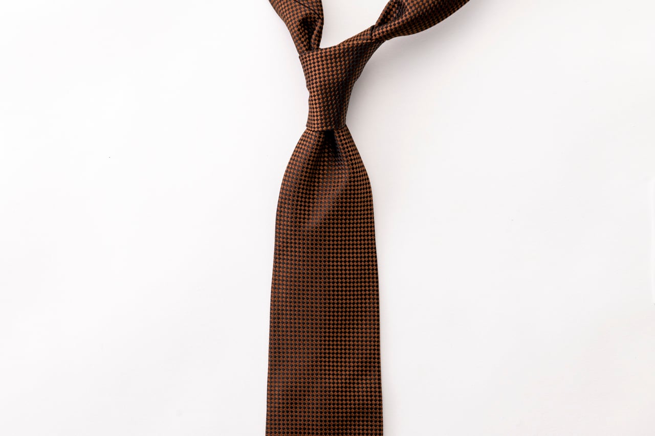 ミニバスケット柄ソリッド BROWN