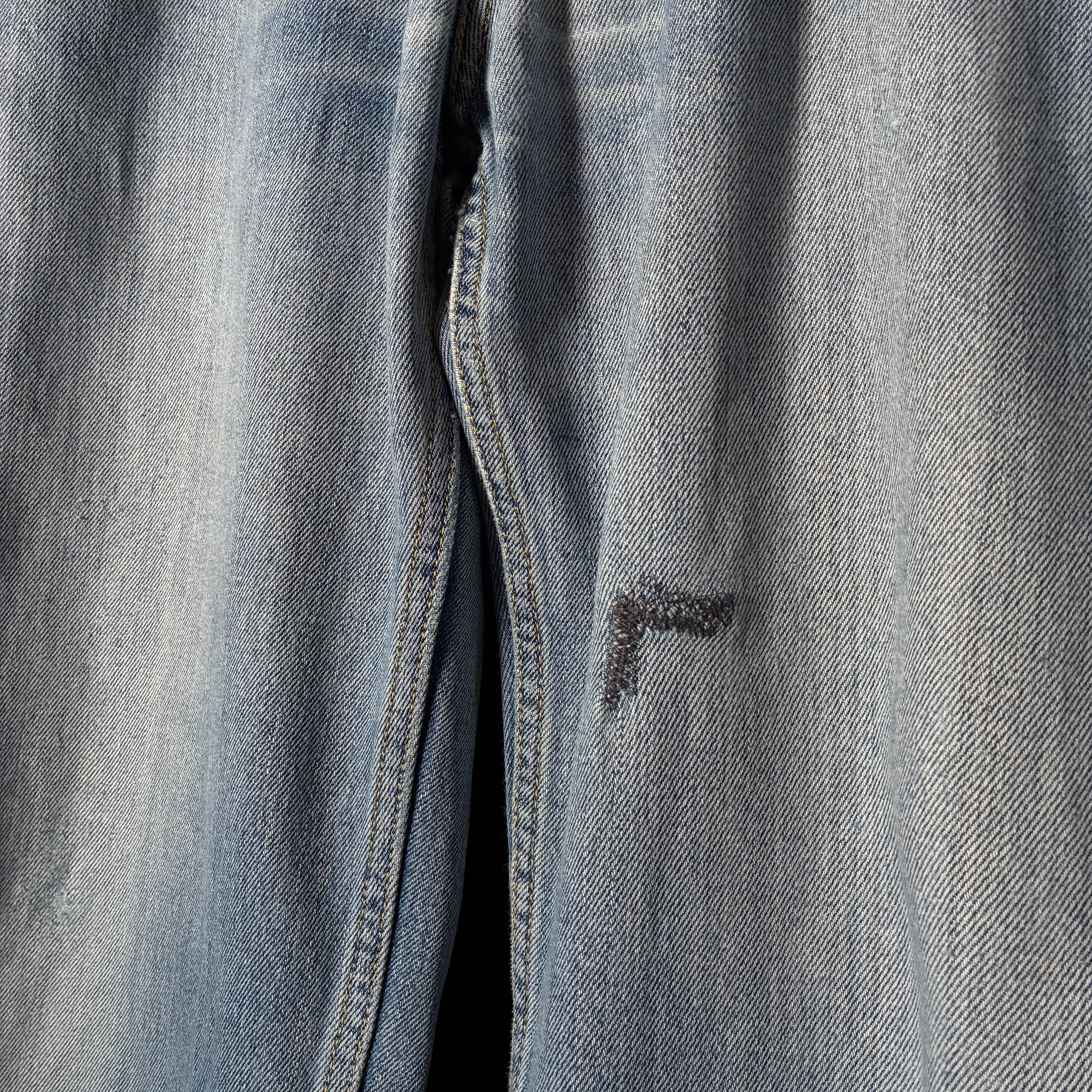 Levi's Silver Tab LOW+LOOSE W32 ブルー ダメージ リーバイス