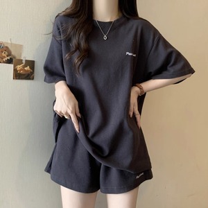 ワッフルセットアップルームウェア（ダークグレー） [pl076]