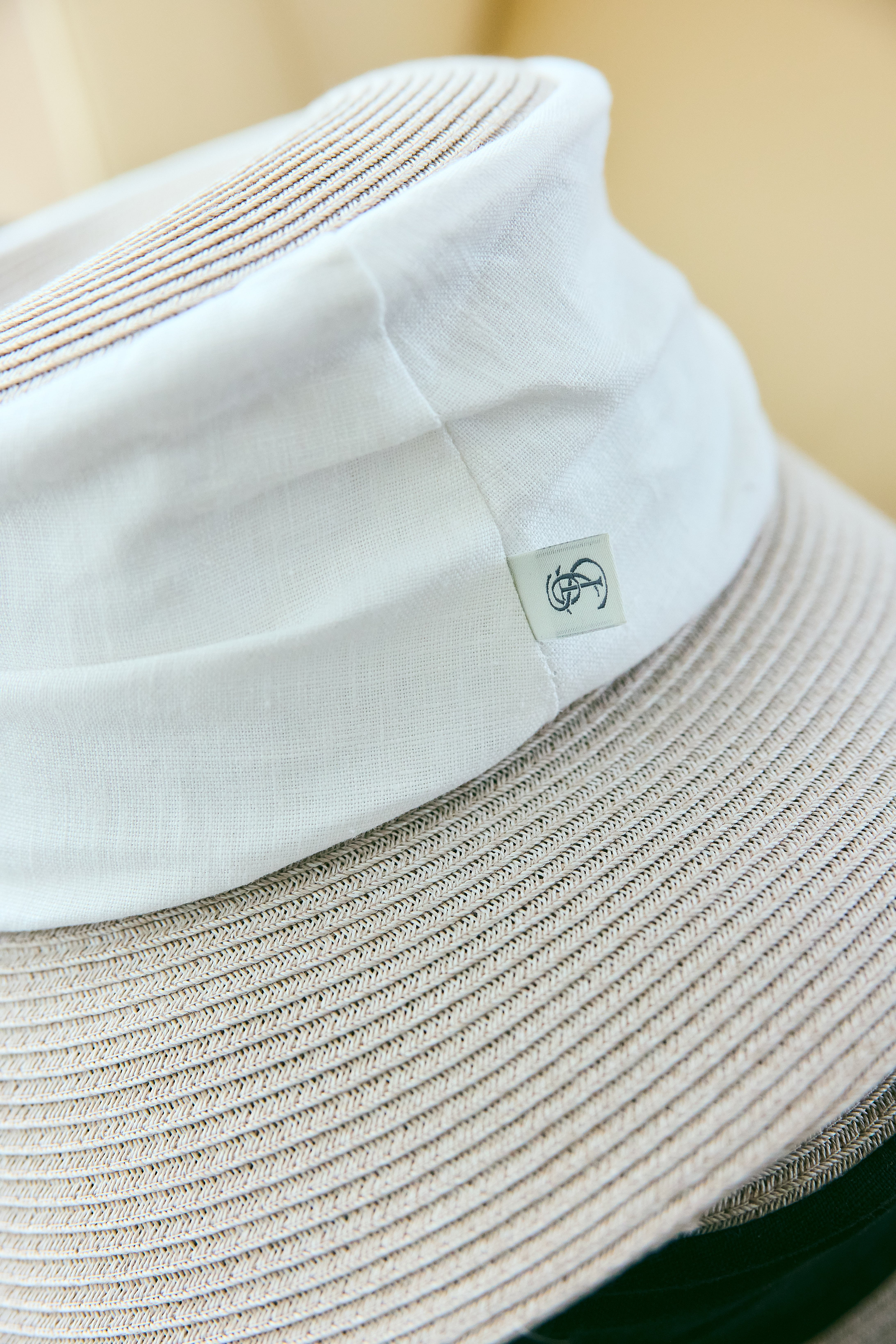 丸めて洗える SUMMER HAT soleil ナチュラル×白 | THE9SHOP
