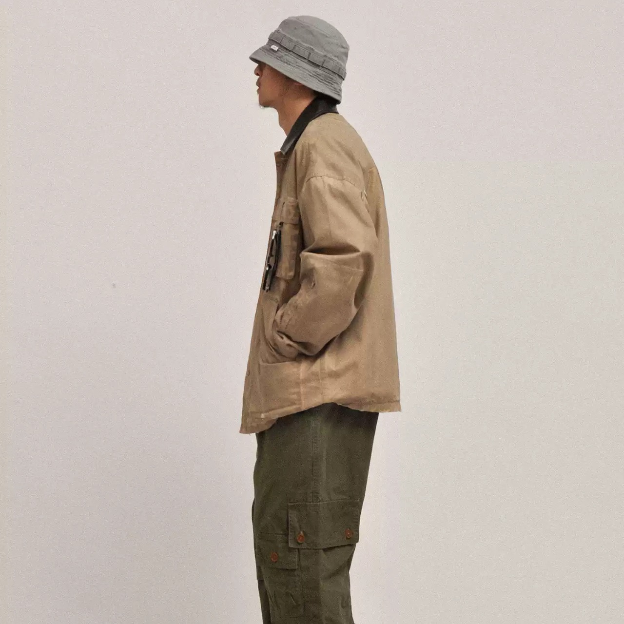 ウォッシュド・ミリタリーカバーオールジャケット K5452 - 2