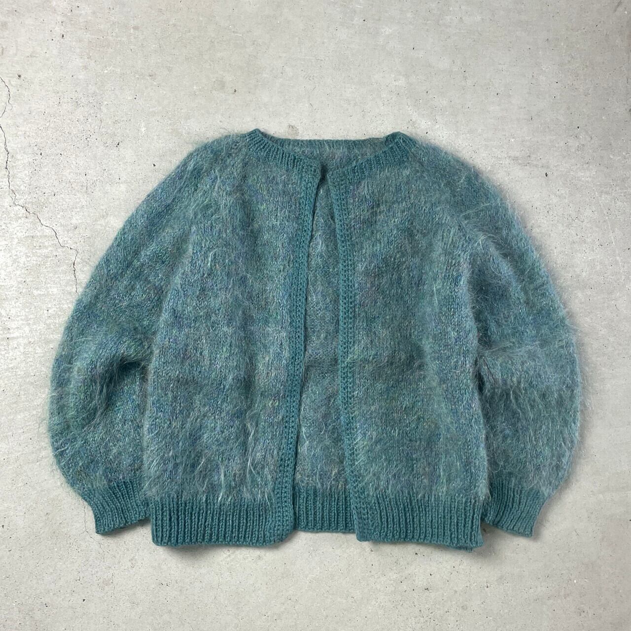 古着 ビンテージ 70s ハンドメイド モヘア ニット セーター  