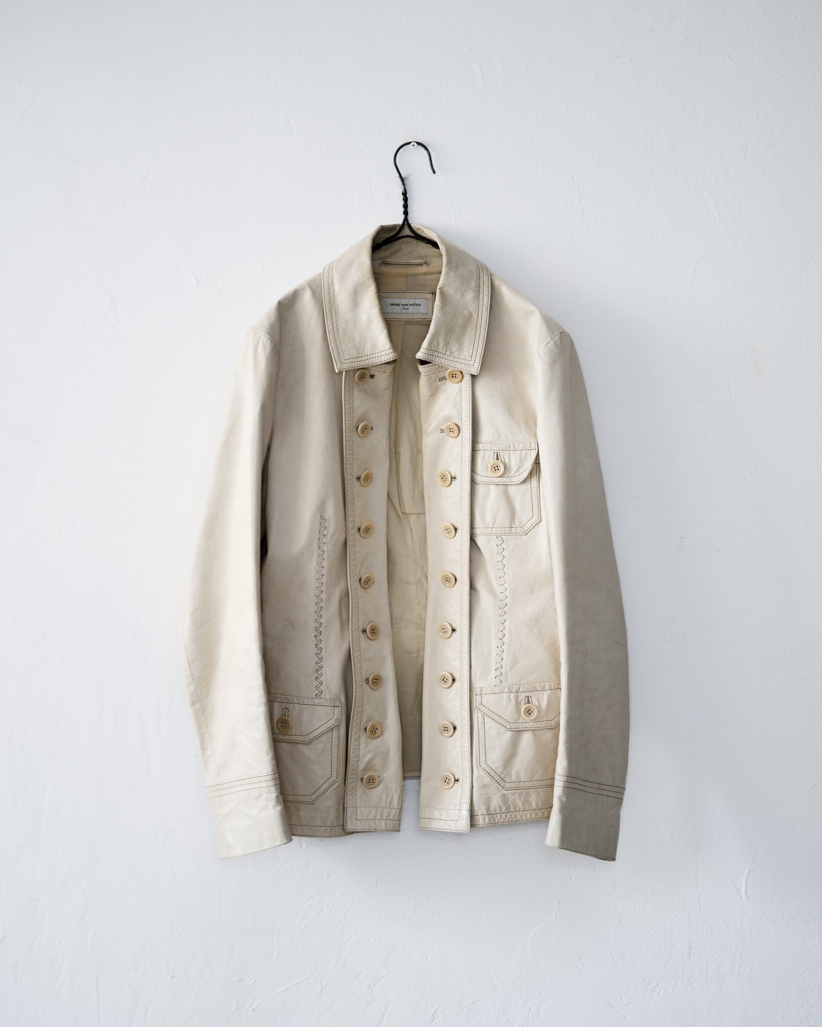 00's] “DRIES VAN NOTEN” Leather Napoleon Jacket