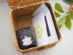 かご編み収納ボックス 蓋付き茶箱　２セット