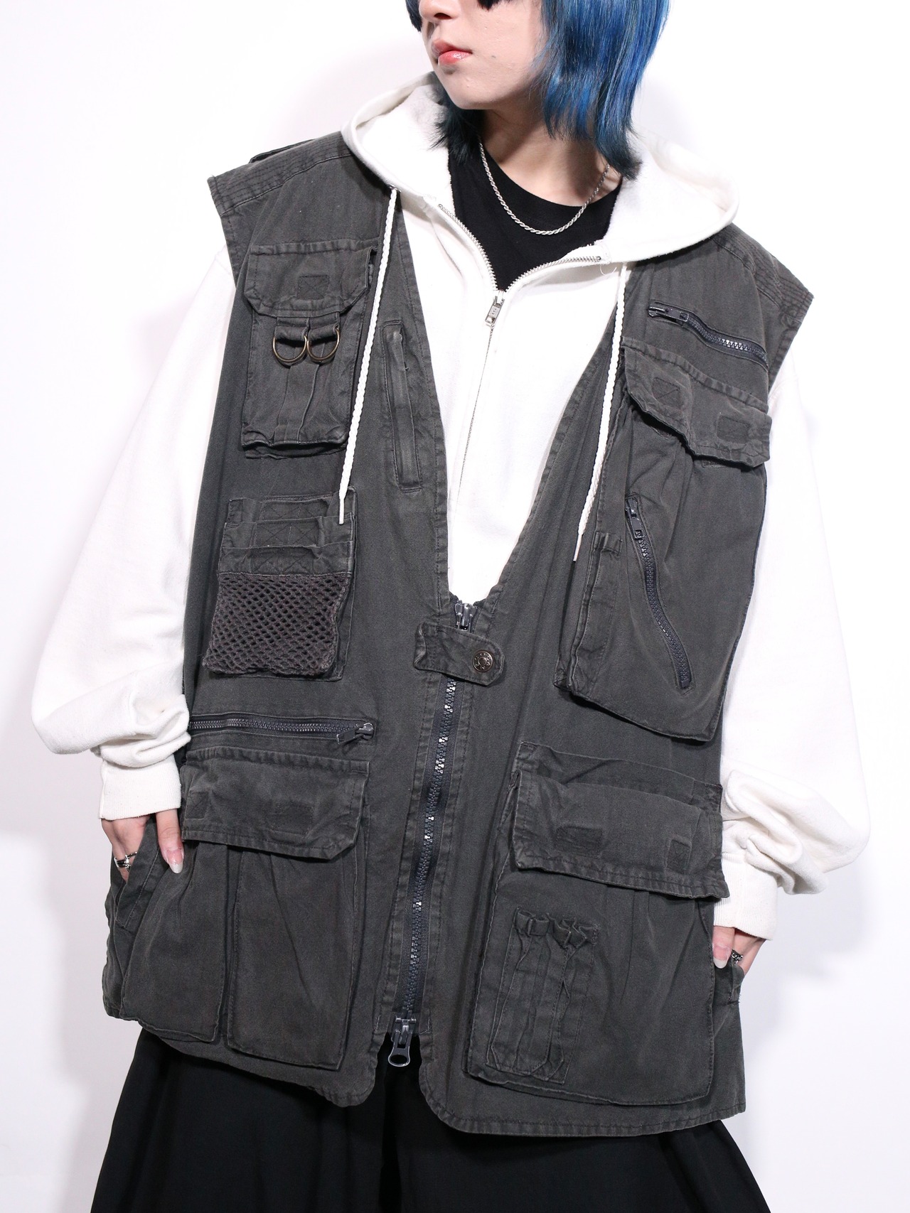 super oversized utility fishing vest - 2