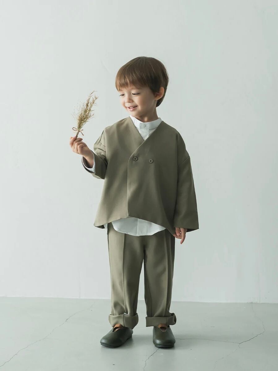 ノーカラージャケットセットアップriz□90-150cm | UNBIRTHDAY