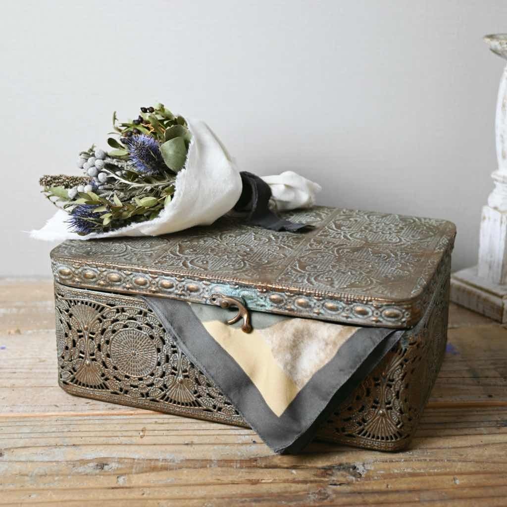 アンクブリキボックス|収納箱 アンティーク調 おしゃれ インテリア 雑貨屋