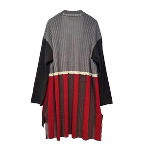 【最新作】風通ストライプ×ラメ カーディガン【264-2219】Breathable striped cardigan with glitter