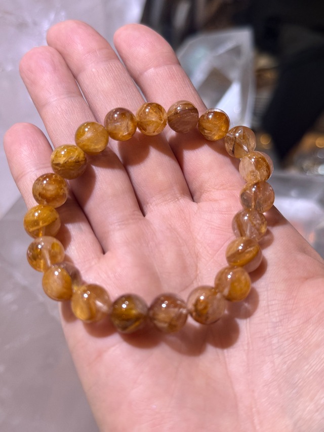 人生の転機に！リモナイトインクオーツ　ブレスレット　