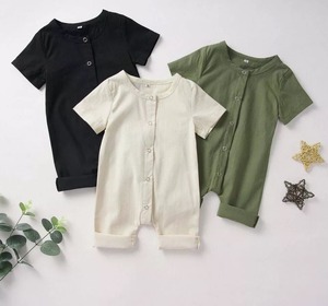 Short sleeve rompers 半袖ロンパース【受注生産品】