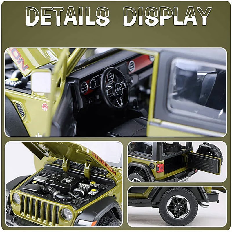 ジープ WRANGLER ルビコン 1/20 ミニカー 全4色 ×2タイプ ライト点灯