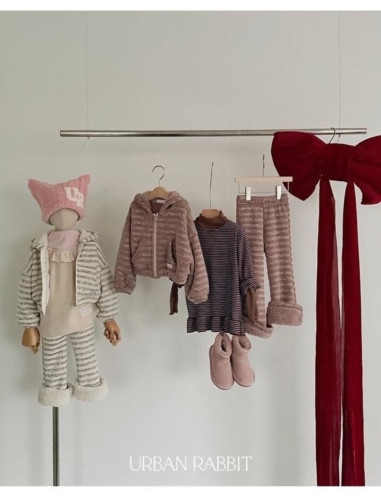 アーバンラビット / URBAN RABBIT / シュークリームフードジャンパー / 韓国子供服 / キッズ / 26winter〖取寄〗*XS~XL*