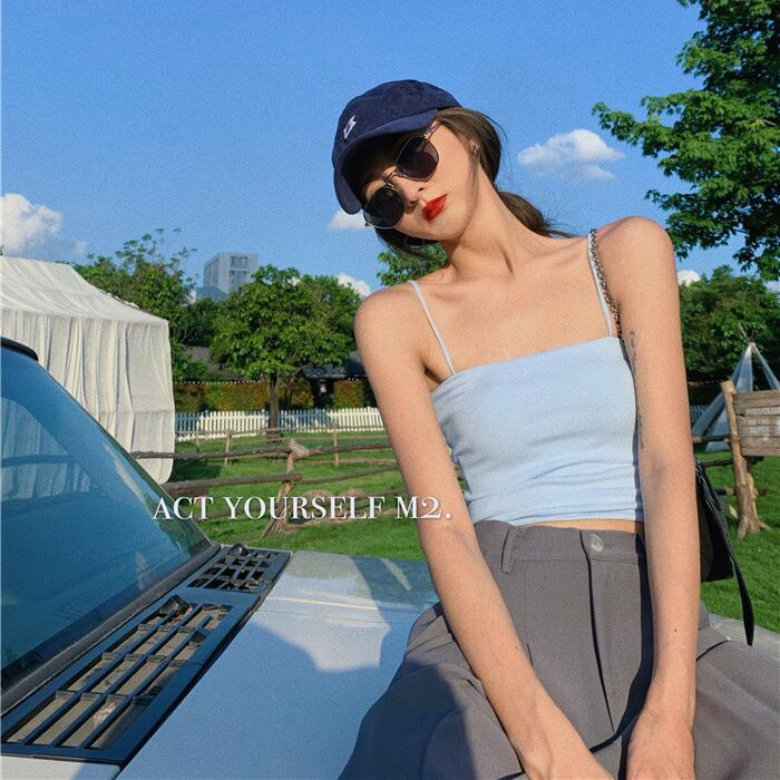 トップス サマースリムストラップレスショートノースリーブ 半袖 ハーフスリーブ 夏物 ドラファッションホール44591846920