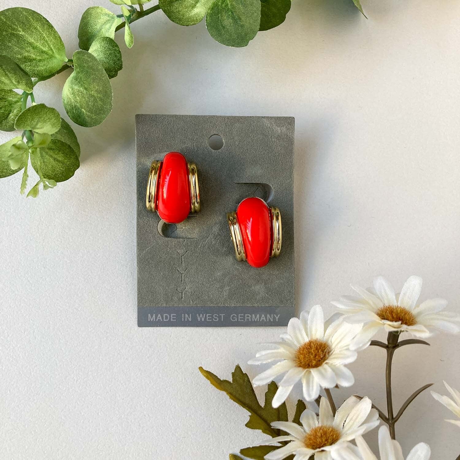 ドイツヴィンテージイヤリング フープバイカラー | Dua-アクセサリー