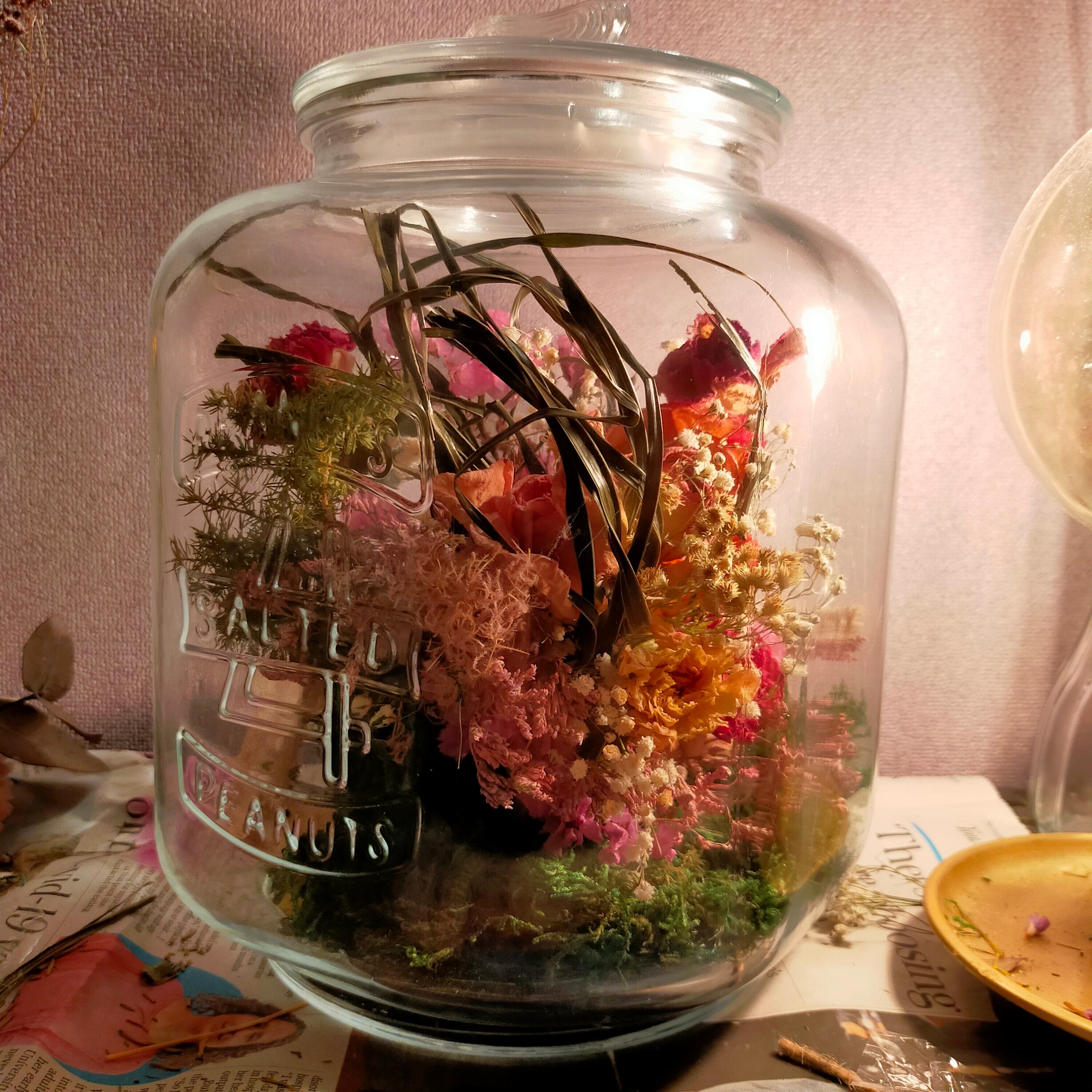 ”永”ブーケインボトル L 【”Ei”Dried Flowers Bouquet in Bottle L】
