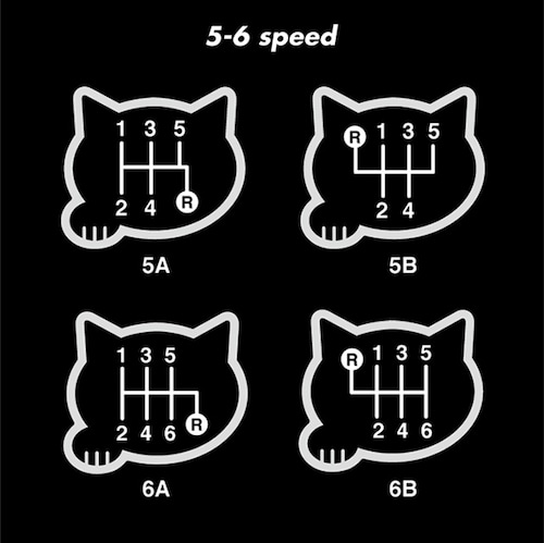 Neko-MT Shit Patern：5-6speed　シフトパターンステッカー5/6速