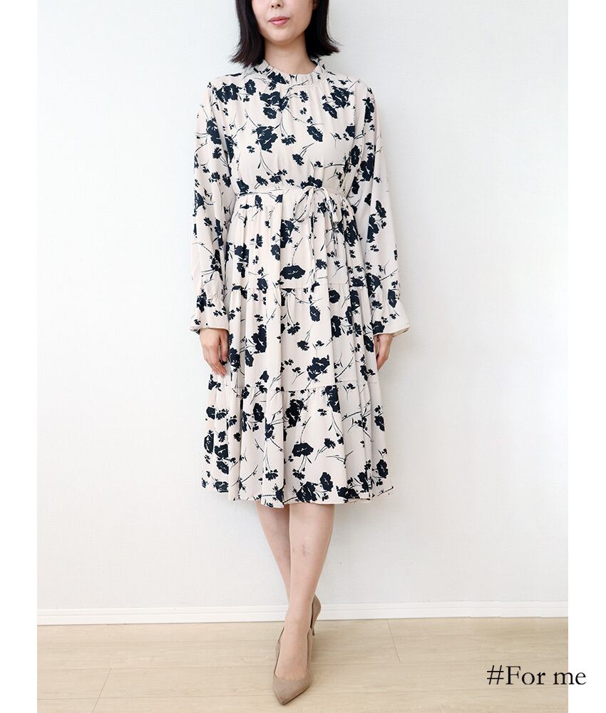 大人キレイ花柄ワンピース_e0031901049_10