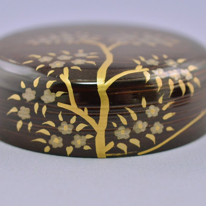 茶道具作家】蒔絵中棗 平安千穂作 塗師 茶器 漆器 漆芸