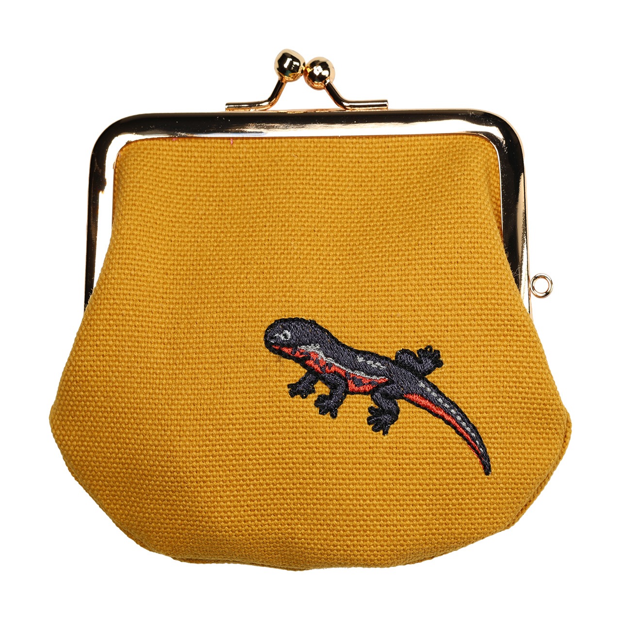 【アカハライモリ】3.3寸刺繍がま口財布