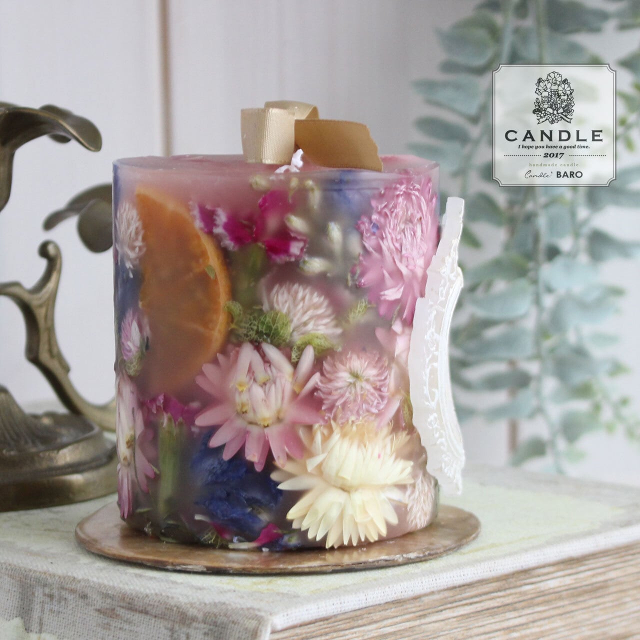 数量限定・人気商品】名入れキャンドル ボタニカルキャンドル