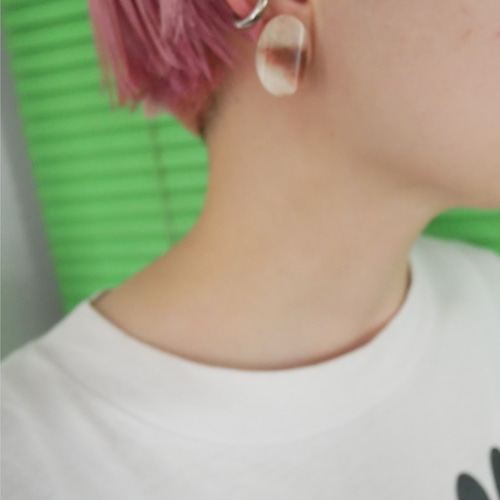 Nuance marble earring