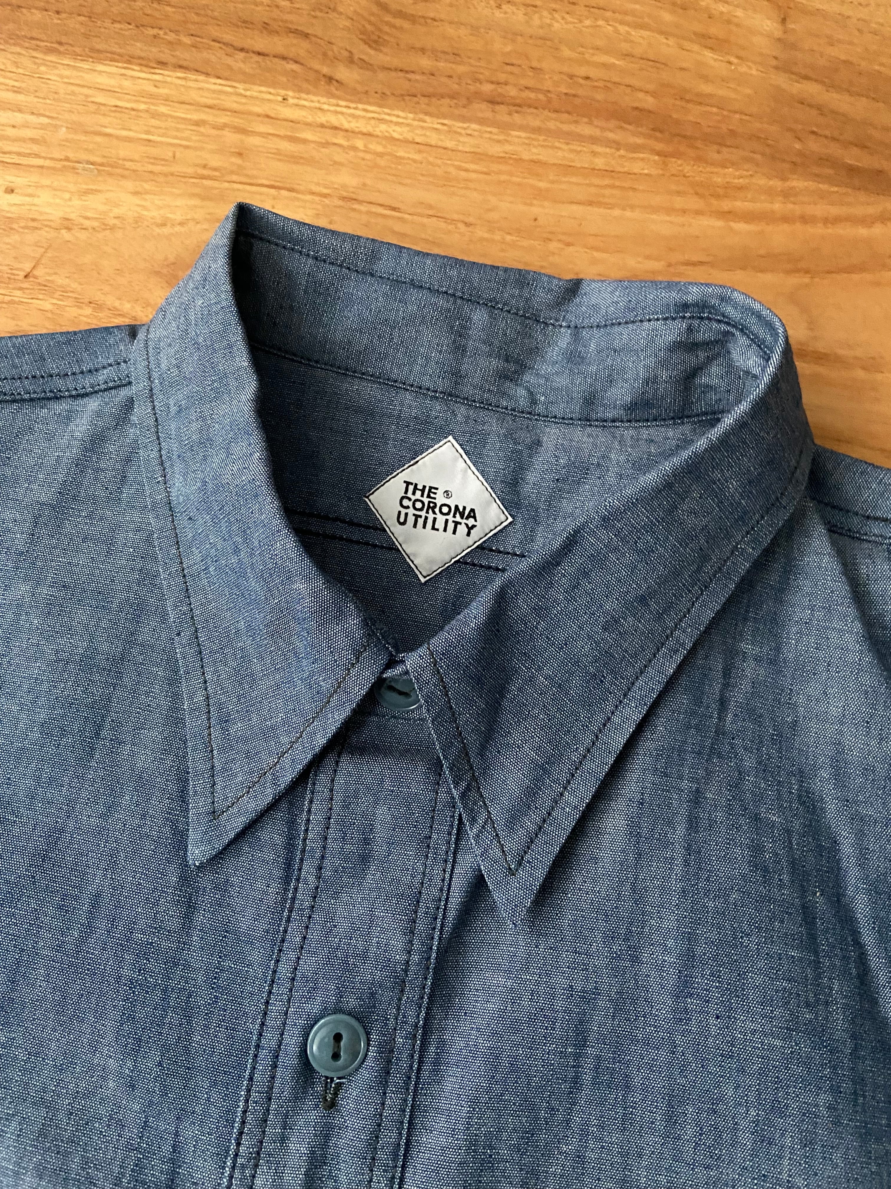 CORONA UTILITY コロナ NAVY 1POCKET SHIRT XL THE CORONA UTILITY